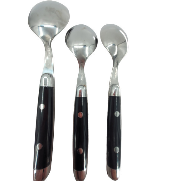 Cambridge Silversmiths Jubilee Black Handle Flatware Set Service‎ for 2 1-2 - Picture 10 of 12